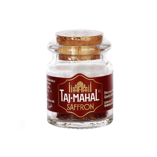 Taj Mahal Saffron Glass Jar 1g, Pack Of 12