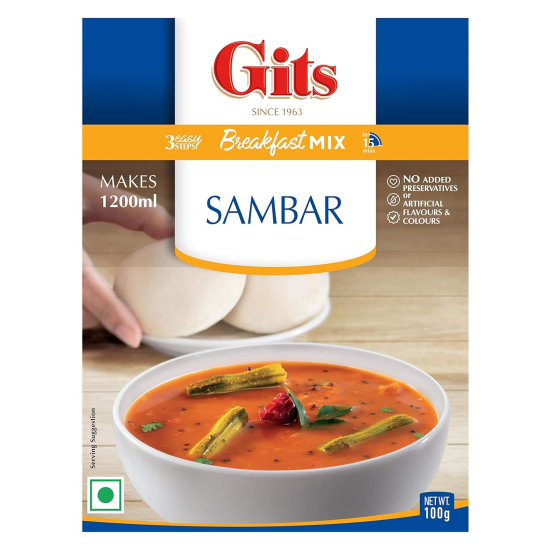 Gits Sambhar Mix 100g, Pack Of 12