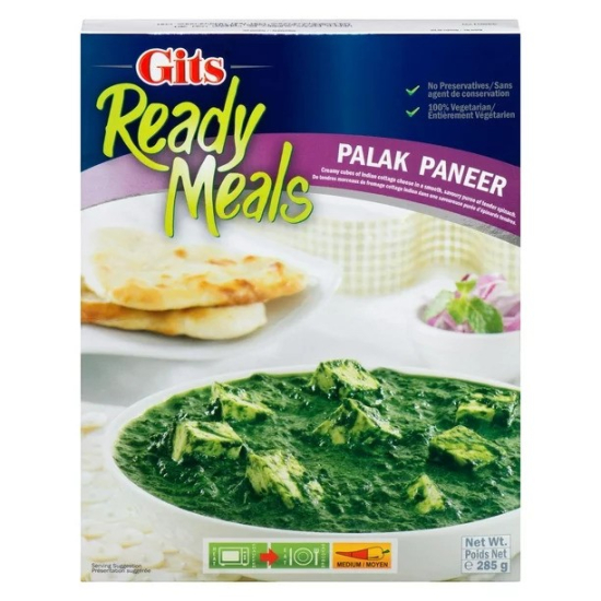 Gits Ready Meals Palak Paneer 285g Pack Of 12