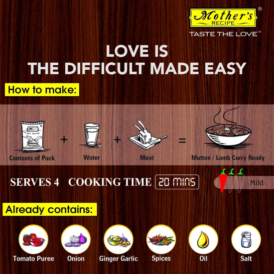 Mothers Recipe Ready To Cook Mutton/Lamb Curry Mix 100g, Pack Of 12