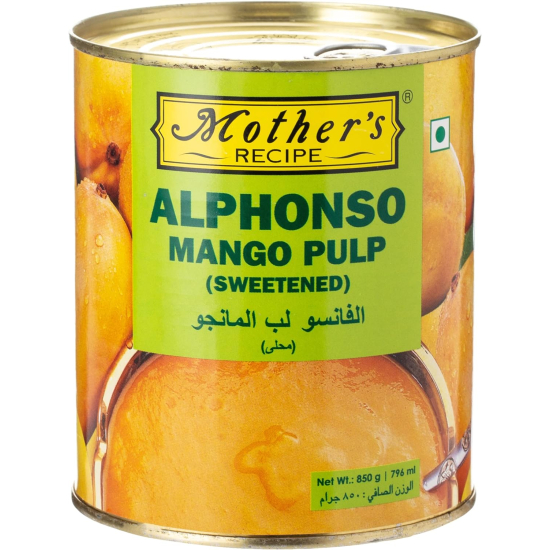 Mothers Recipe Alphonso Mango Pulp 850g, Pack Of 12