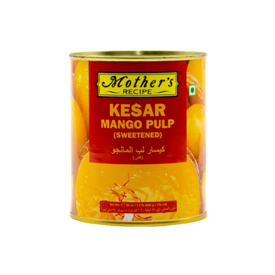 Mothers Recipe Kesar Mango Pulp 850g, Pack Of 12