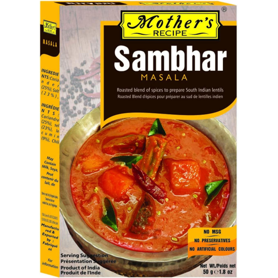 Mothers Recipe Dakshin Sambhar Masala 50g, Pack Of 12