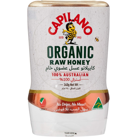 Capilano Organic Australian Honey 340g Pack Of 8