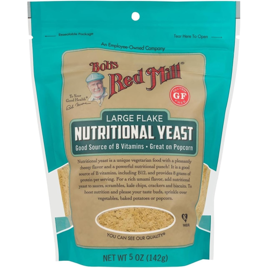 Bob's Red Mill Large Flake Nutritional Yeast T6635 Gluten Free 5 Oz, Pack Of 4