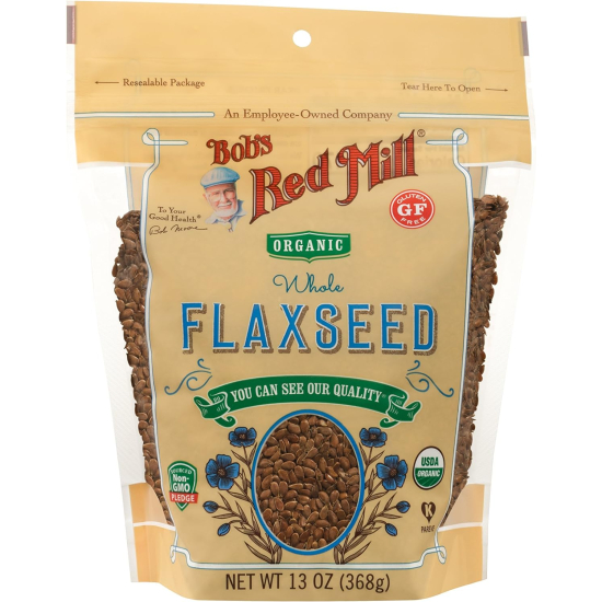 Bob's Red Mill Organic Brown Flaxseed Meal 13 Oz, Pack Of 4