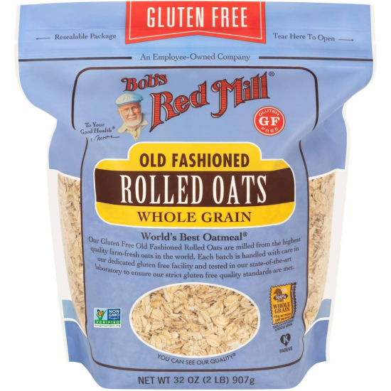 Bob's Red Mill Gluten Free Old Fashioned Rolled Oats 32 Oz, Pack Of 4