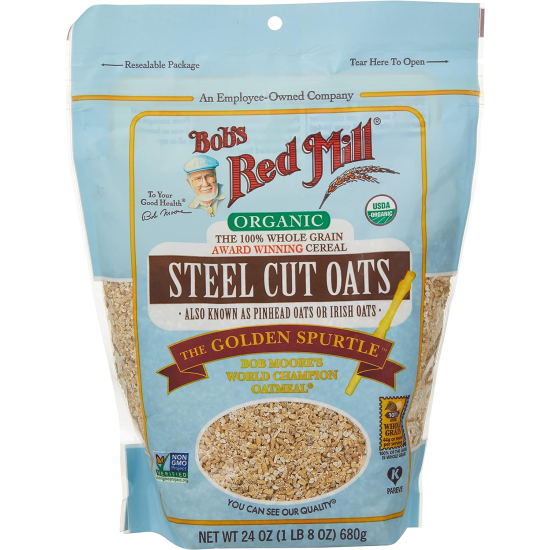 Bob's Red Mill Organic Steel Cut Oats 24 Oz, Pack Of 4