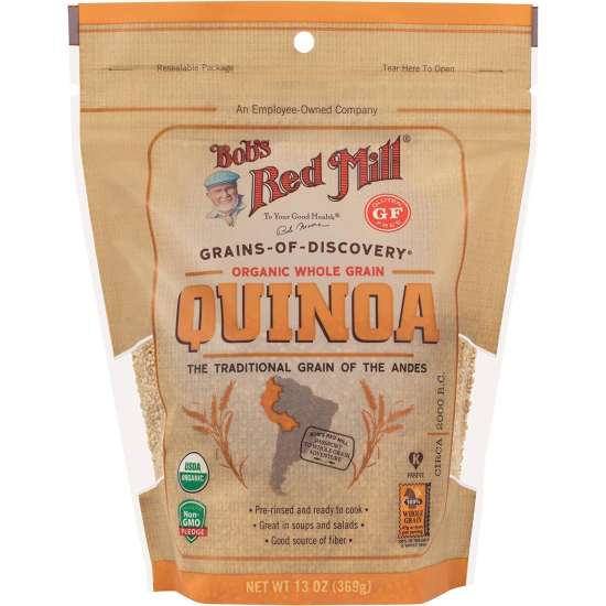 Bob's Red Mill Organic White Quinoa Grain 13 Oz, Pack Of 5