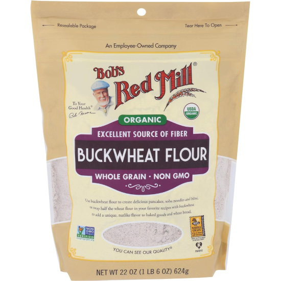 Bob's Red Mill Organic Buckwheat Flour 22 Oz, Pack Of 4