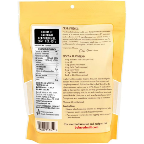 Bob's Red Mill Chickpea Flour 16 Oz, Pack Of 4