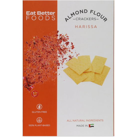 Eat Better Foods Almond Flour Harissa Crackers 120g, Pack Of 6