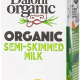 Daioni Organic Semi Skimmed UHT Milk (1 Litre), Pack Of 12