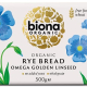 Biona Organic Rye Bread With Omega 3 Golden Linseed 500g, Pack Of 6