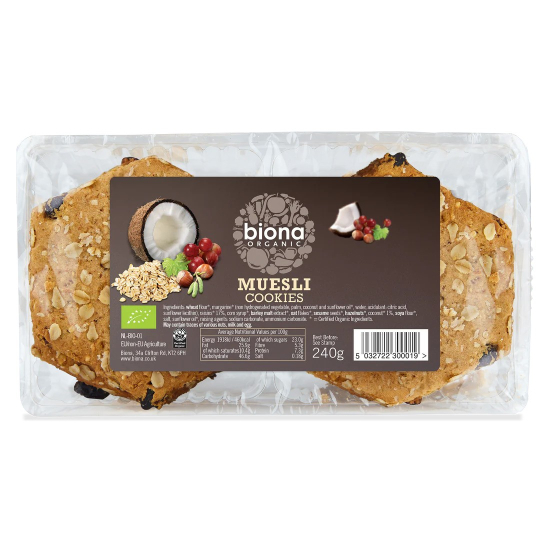 Biona Organic Muesli Cookies 240g, Pack Of 6