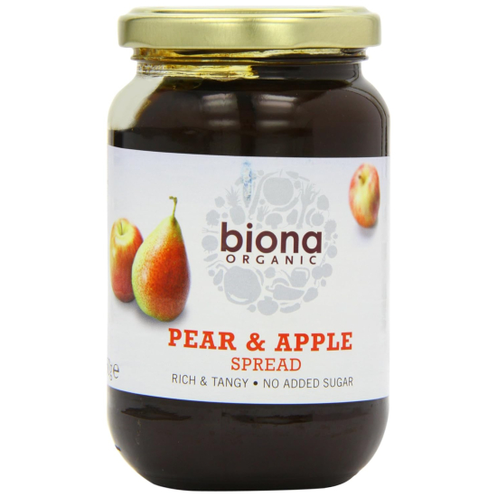 Biona Pear & Apple Spread Organic No Added Sugar 450g, Pack Of 6