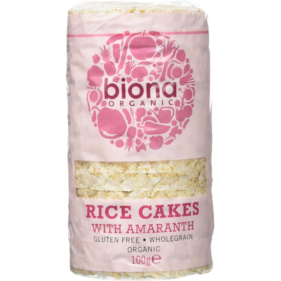 Biona Organic Rice Cake With Amaranth Gluten Free 100g, Pack Of 12