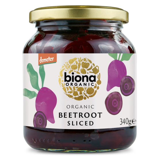 Biona Organic Beetroot Slices 340g, Pack Of 6