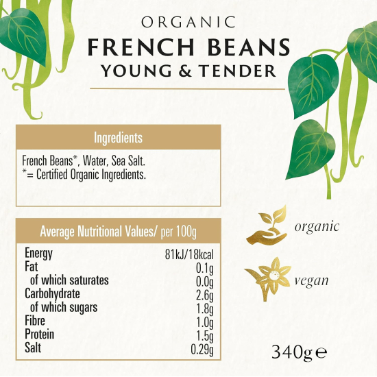 Biona Organic French Beans 340g, Pack Of 6