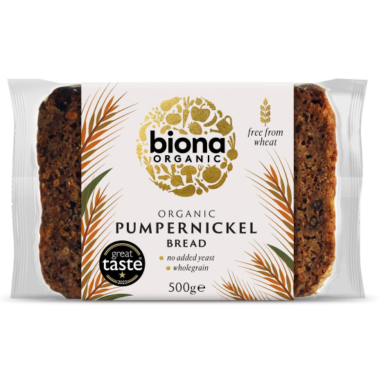 Biona Organic Pumpernickel Bread 500g, Pack Of 8