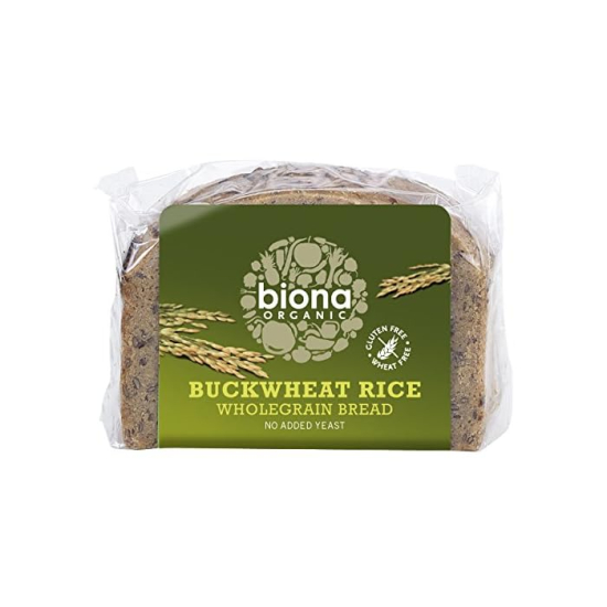 Biona Buckwheat & Rice Bread 250g, Pack Of 6