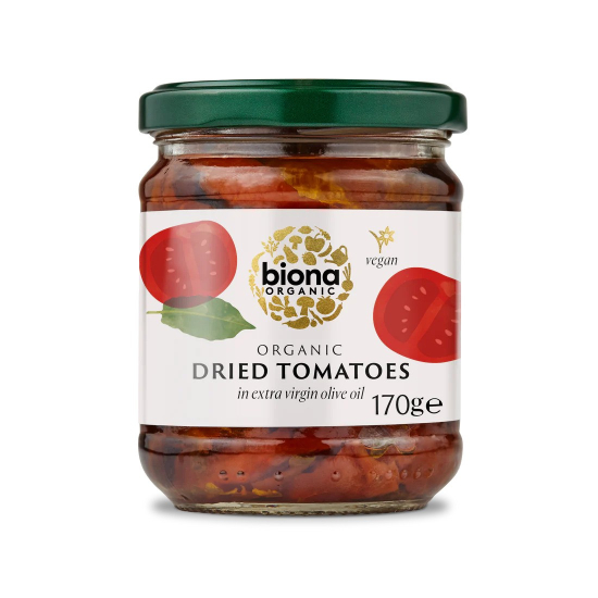 Biona Organic Dried Tomatoes In Extra Virgin Olive Oil 170g, Pack Of 6