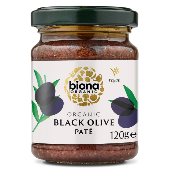 Biona Organic Black Olive Pate 120g, Pack Of 6