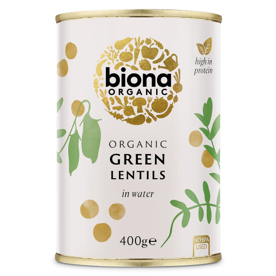 Biona Organic Lentils Greens 400g, Pack Of 6