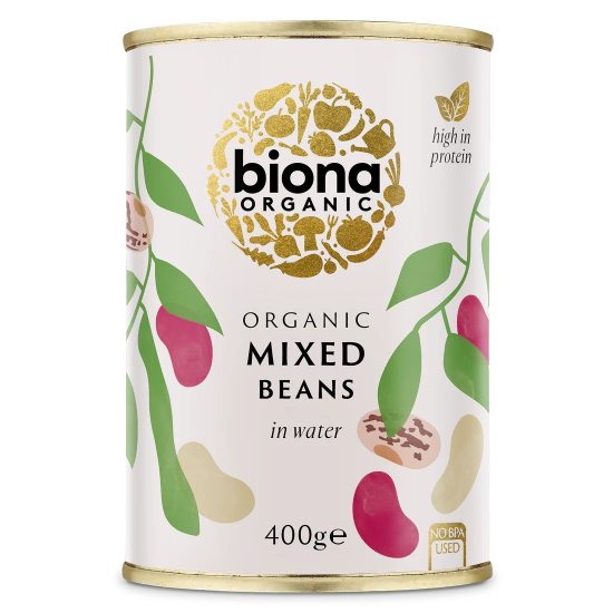 Biona Organic Mixed Beans In Water 400g, Pack Of 6