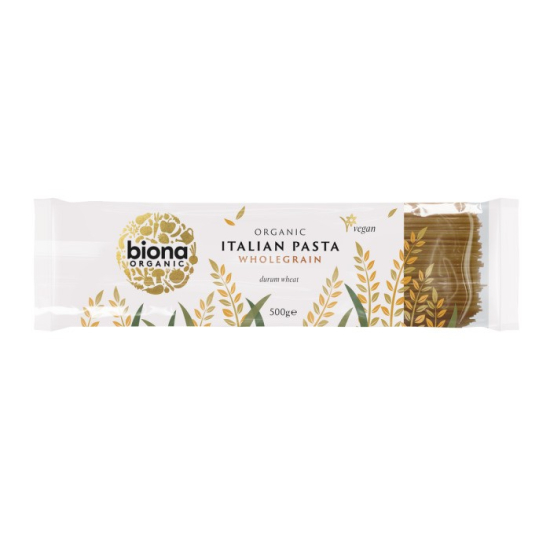 Biona Organic Spaghetti Wholegrain 500g, Pack Of 12