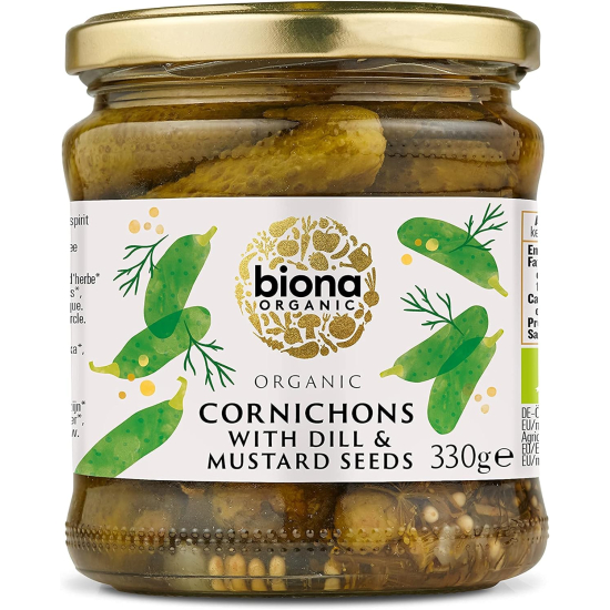 Biona Organic Cornichons 330g, Pack Of 6