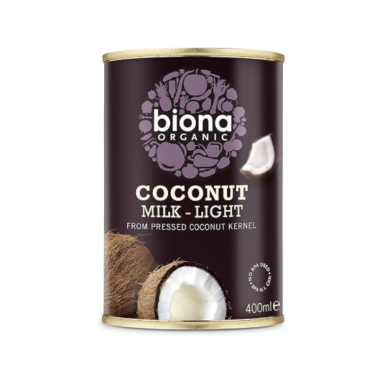 Biona Organic Coconut Milk Light 400 ml, Pack Of 6