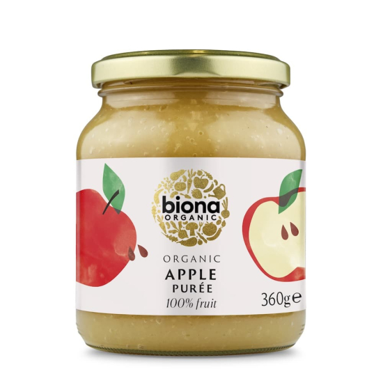 Biona Apple Puree Organic No Added Sugar 360g, Pack Of 6