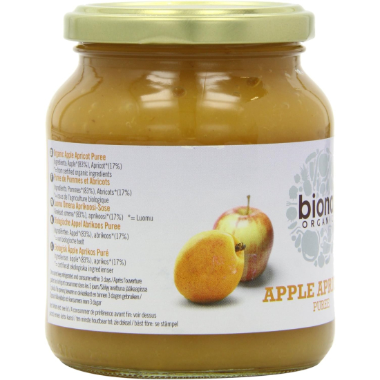 Organic Apple Apricot Puree No Added Sugar 360g, Pack Of 6