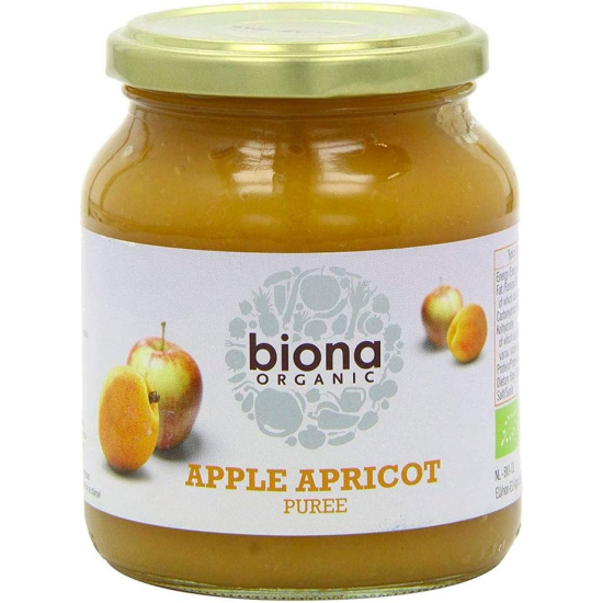 Organic Apple Apricot Puree No Added Sugar 360g, Pack Of 6