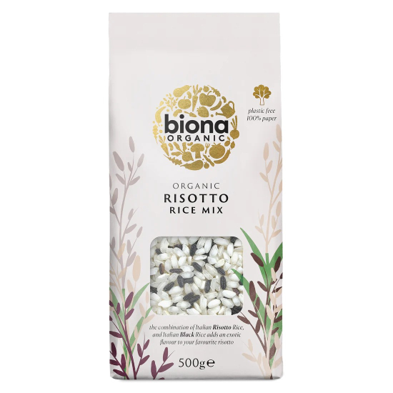 Biona Organic Risotto Rice Mix Black 500g, Pack Of 6