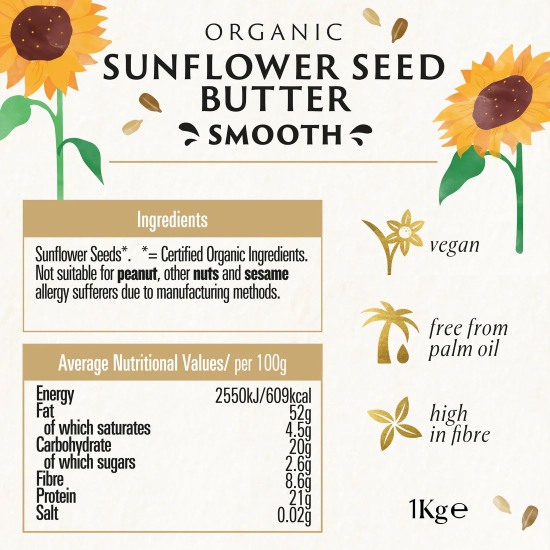 Biona Organic Sunflower Seed Butter 170g, Pack Of 6