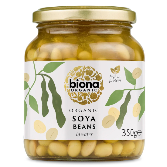 Biona Organic Soya Beans Jar 350g, Pack Of 6