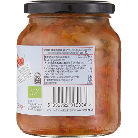 Biona Organic Kimchi 350g, Pack Of 6