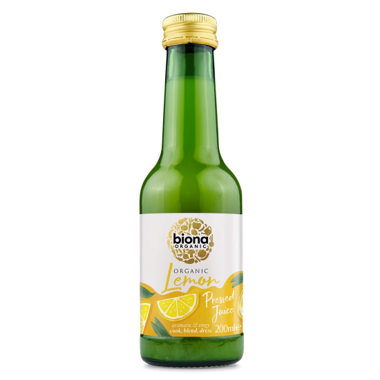 Biona Organic Lemon Juice 200 ml, Pack Of 6