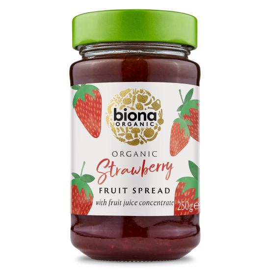 Biona Organic Strawberry Fruit Spread 250g, Pack Of 6