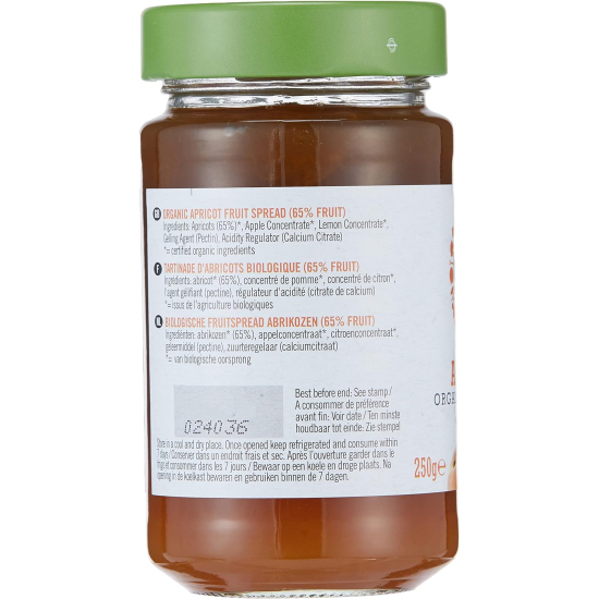 Biona Organic Apricot Fruit Spread 250g, Pack Of 6