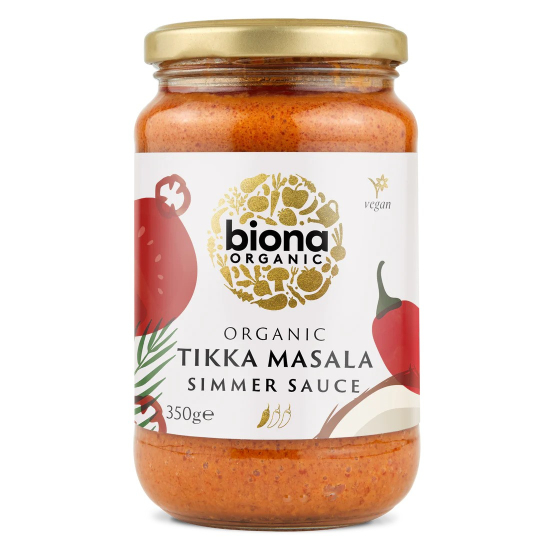 Biona Organic Tikka Masala Simmer Sauce 350g, Pack Of 6