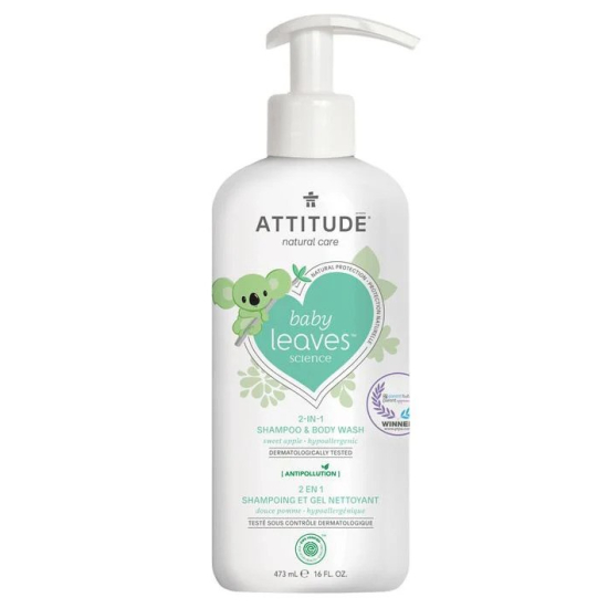 Attitude 2-In-1 Shampoo + Body Wash Sweet Apple 473 ml, Pack Of 6