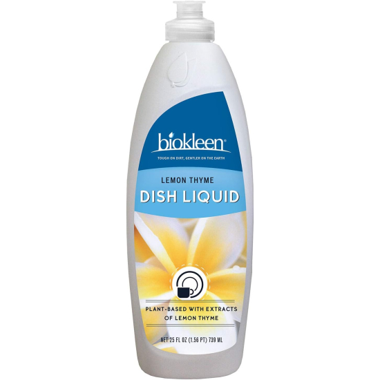 Biokleen  Lemon-Thyme Dishwash Liquid 25 Oz, Pack Of 6