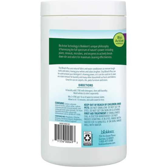 Biokleen Laundry Powder Oxygen Bleach 32 Oz, Pack Of 6