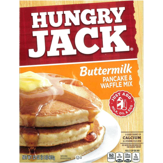 Hungry Jack Pancake & Waffle Mix Buttermilk 907g