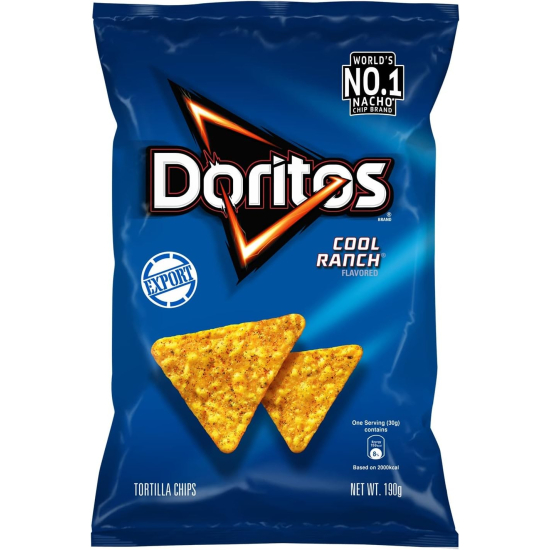 Doritos Cool Ranch Flavored Tortilla Chips, 7 Oz