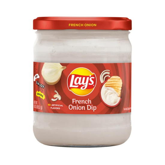 Lay's French Onion Dip, No Artificial Flavors, 15 OZ (425g), Pack Of 6