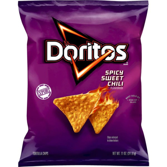 Doritos Spicy Sweet Chili Tortilla Chips,11 OZ (312g), Pack Of 6